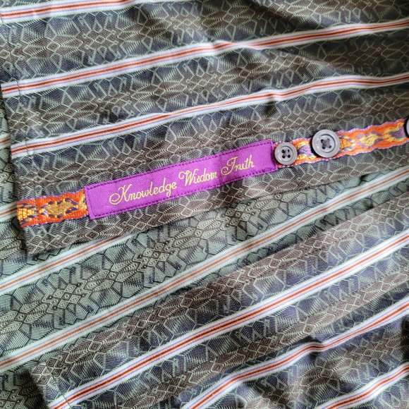 RARE Robert Graham Button Down Floral Embroidery Long Sleeve Dress Shirt 2XL XXL - Picture 6 of 16